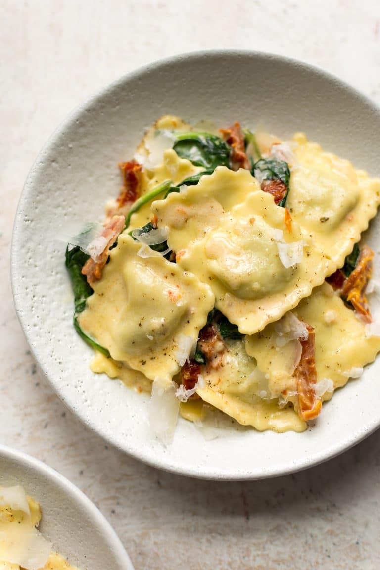 Creamy Tuscan Ravioli (One Pan, 15 Minutes!) • Salt & Lavender