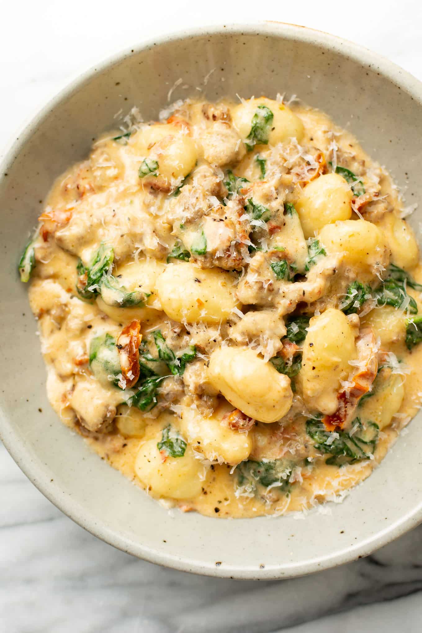 Creamy Tuscan Sausage Gnocchi (One Pan, 20 Minutes) • Salt & Lavender