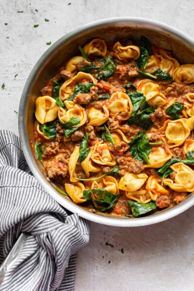 One Pan Tortellini with Sausage • Salt & Lavender