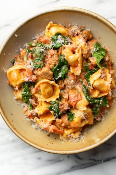 One Pan Tortellini with Sausage • Salt & Lavender