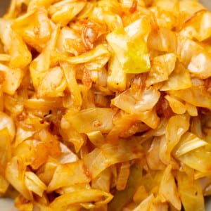 a bowl of sauteed cabbage