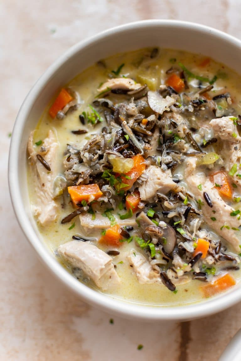 Leftover Turkey Wild Rice Soup • Salt & Lavender