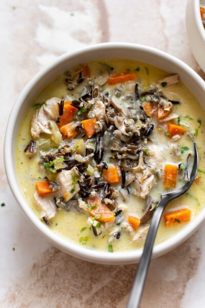 Leftover Turkey Wild Rice Soup • Salt & Lavender