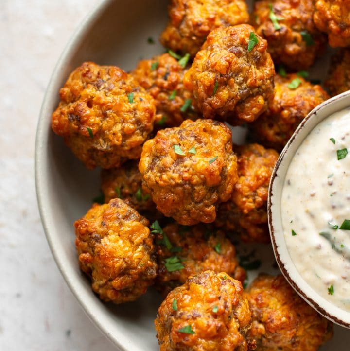 Creole Sausage Balls With Remoulade Dipping Sauce • Salt And Lavender