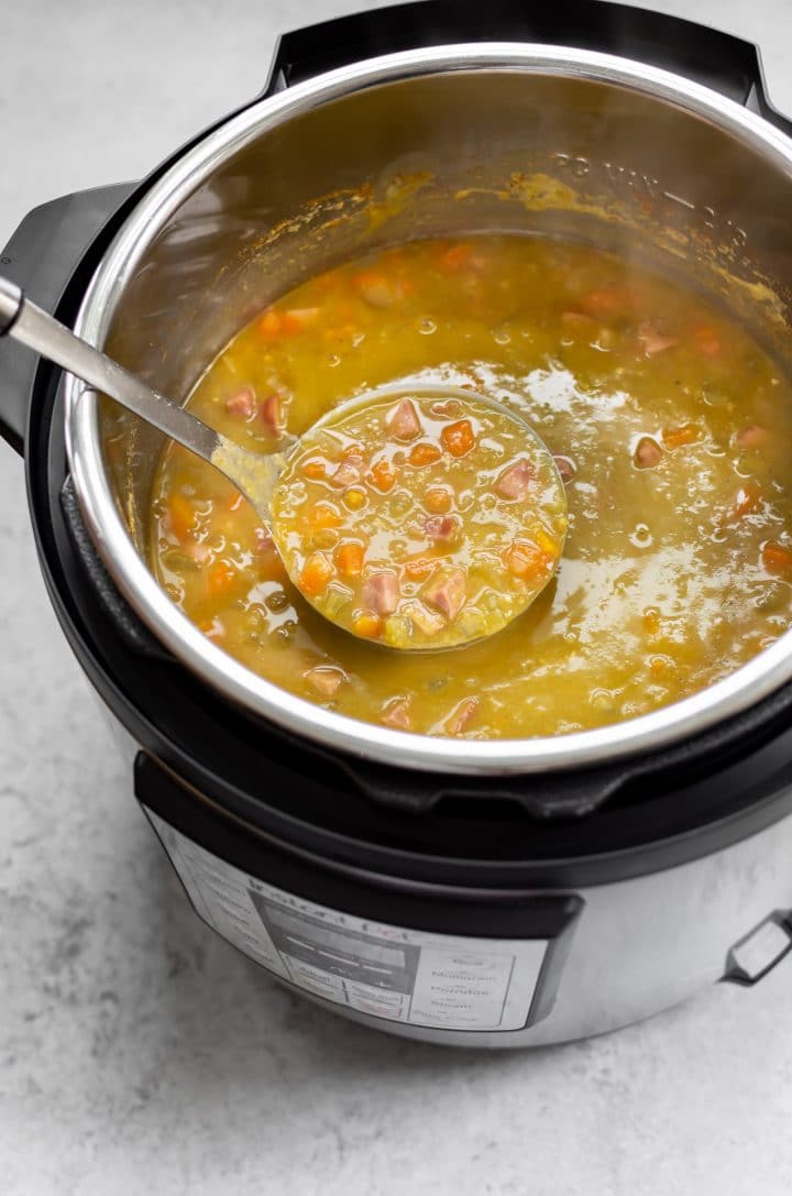 Instant Pot Split Pea Soup (with ham OR vegetarian) • Salt & Lavender