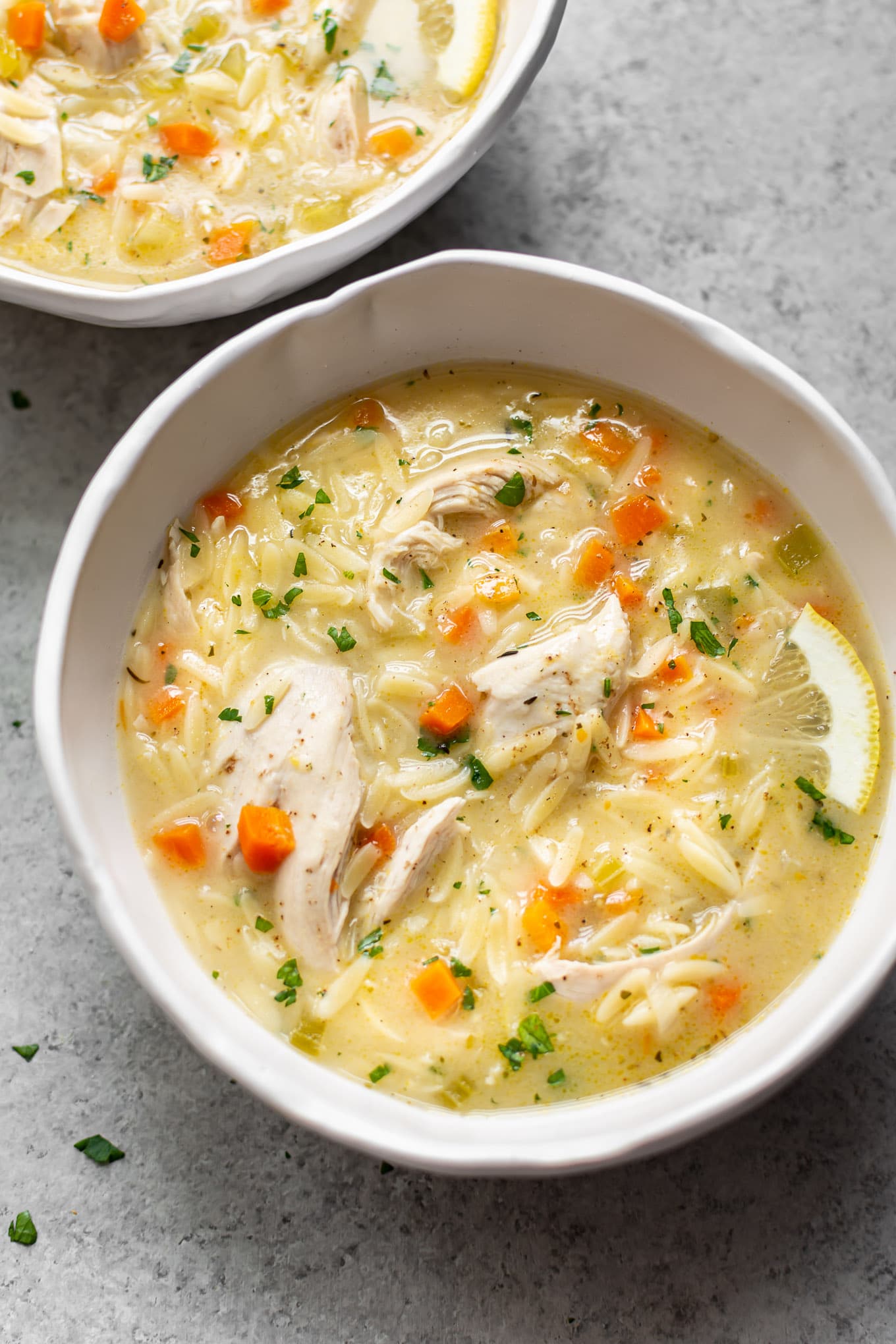 Lemon Chicken Orzo Soup • Salt & Lavender