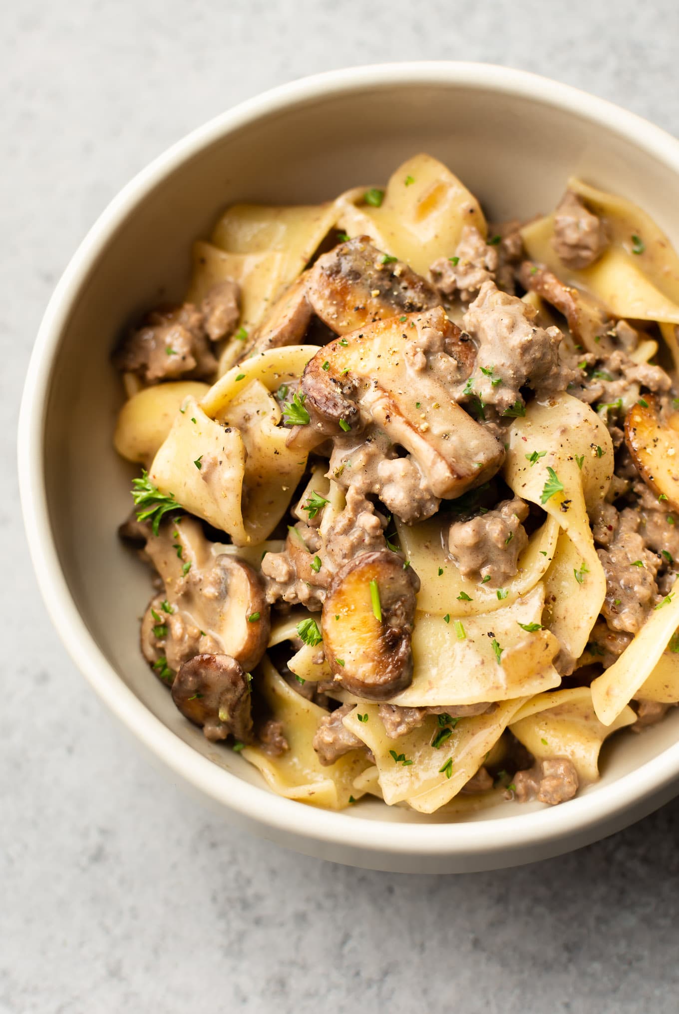 Easy Ground Beef Stroganoff • Salt & Lavender