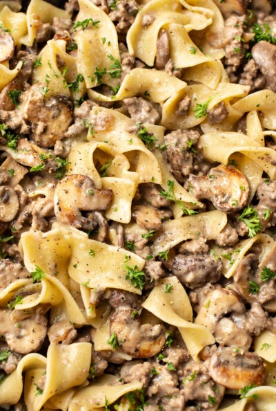 Easy Ground Beef Stroganoff • Salt & Lavender