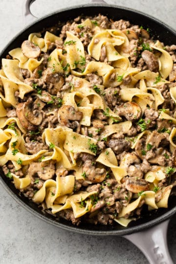 Easy Ground Beef Stroganoff • Salt & Lavender