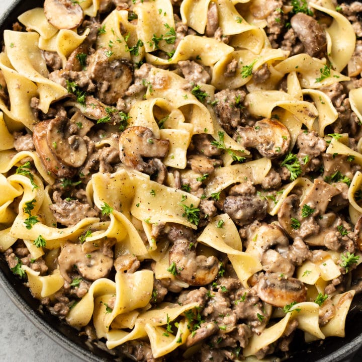 Easy Ground Beef Stroganoff • Salt & Lavender