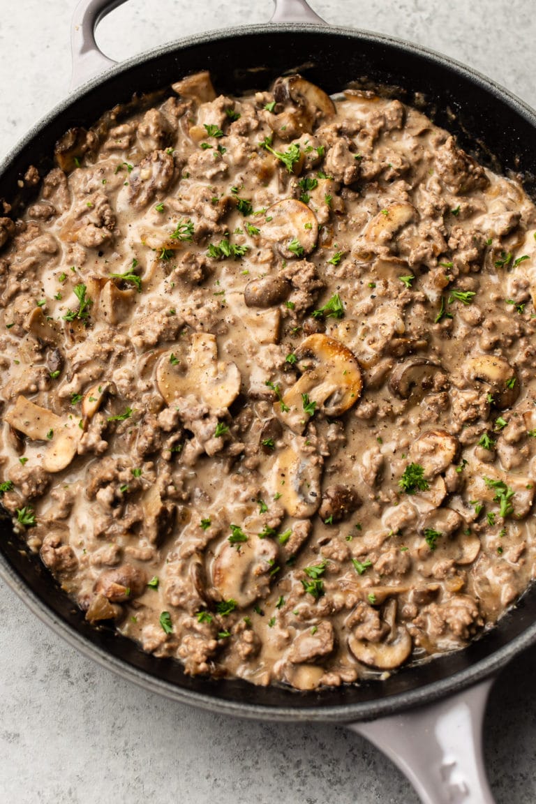 Easy Ground Beef Stroganoff • Salt & Lavender