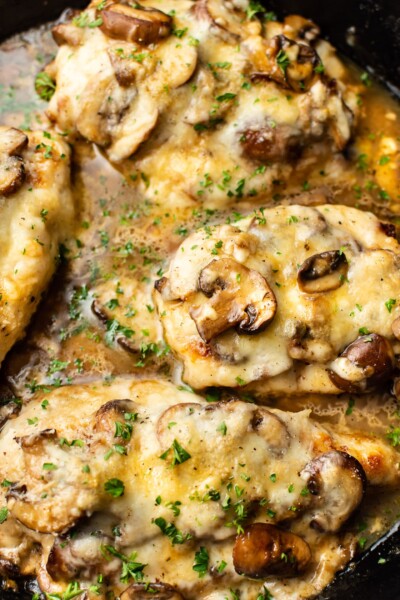 Mozzarella Mushroom White Wine Chicken • Salt & Lavender