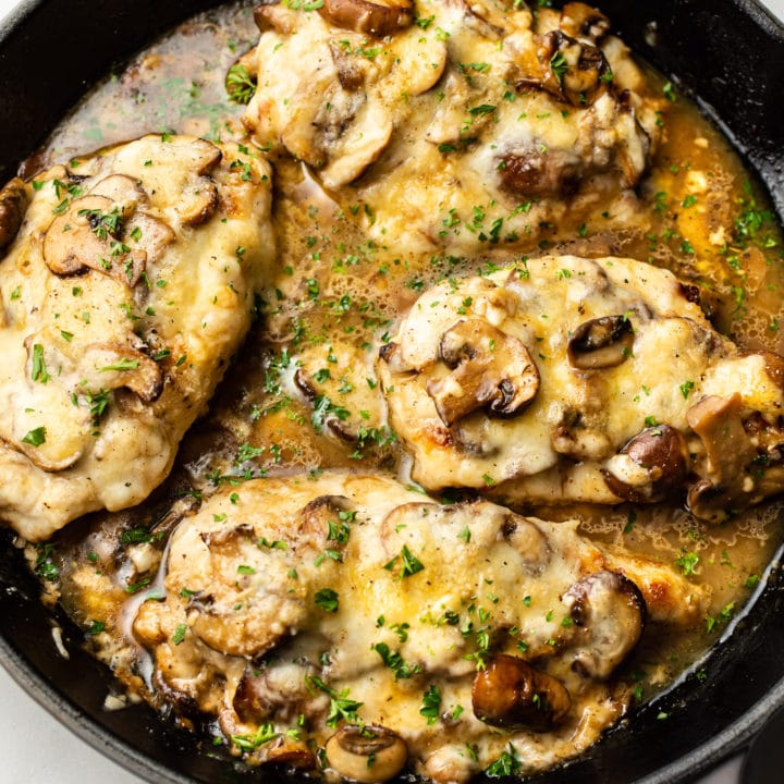 Mozzarella Mushroom White Wine Chicken • Salt & Lavender