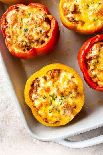 Ground Beef Stuffed Peppers • Salt & Lavender