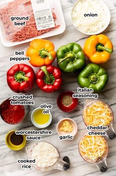 Ground Beef Stuffed Peppers • Salt & Lavender