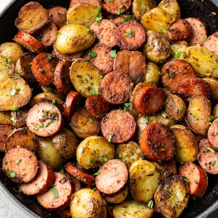 Pesto Pan-fried Sausage and Potatoes • Salt & Lavender