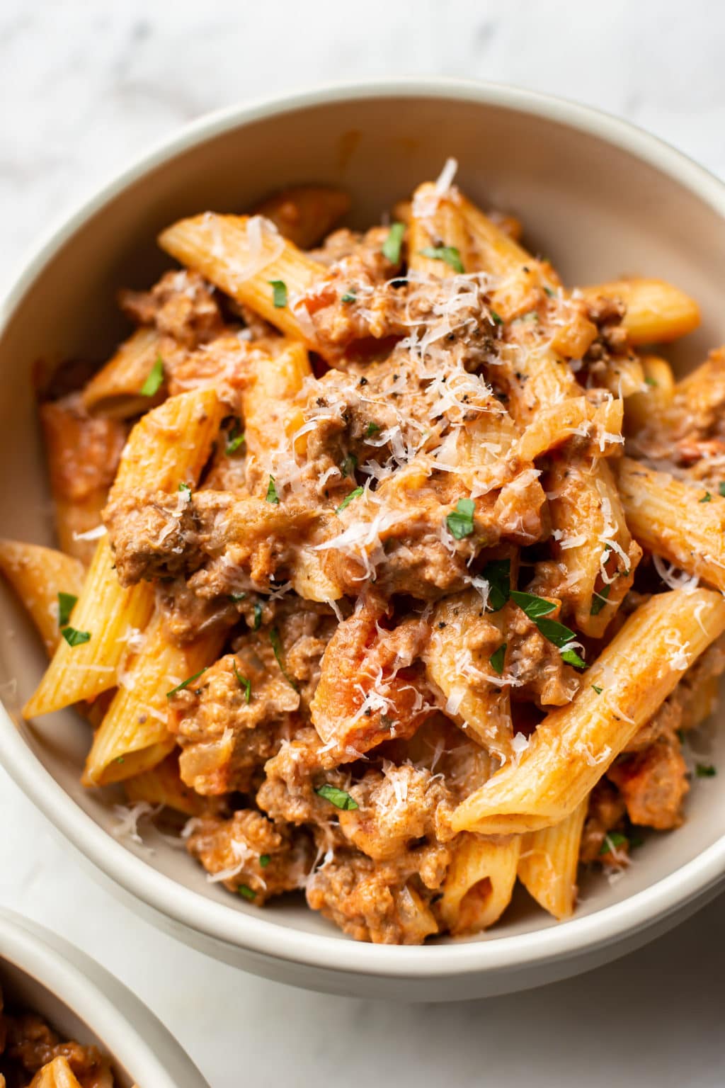 Easy Creamy Ground Beef Pasta Salt Lavender