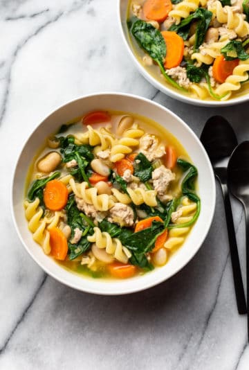 Ground Turkey Soup with Vegetables and Pasta • Salt & Lavender