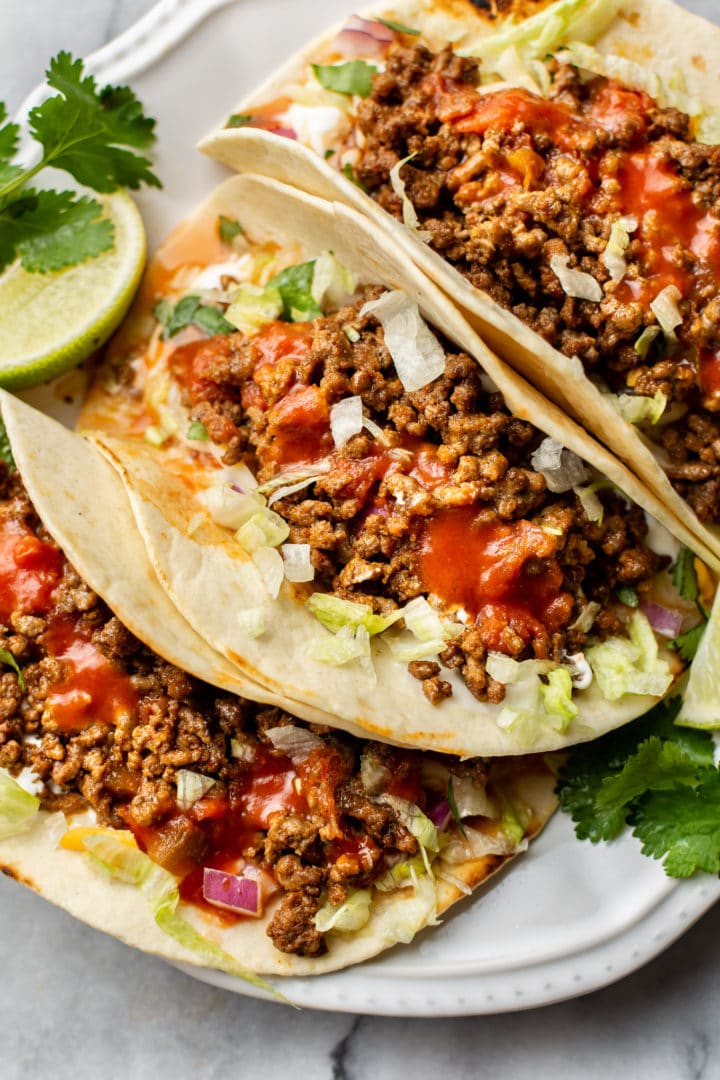 Super Easy Ground Beef Tacos • Salt & Lavender
