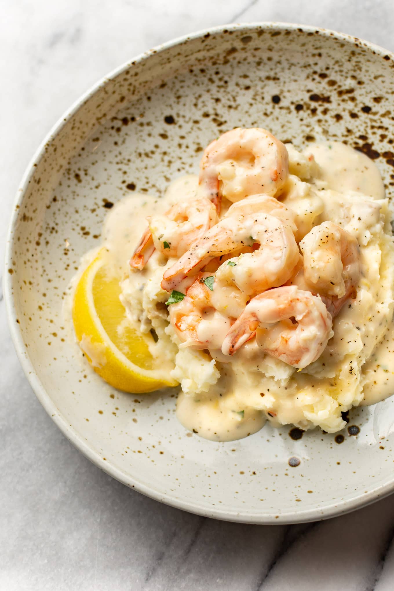 Creamy Lemon Garlic Parmesan Shrimp • Salt & Lavender