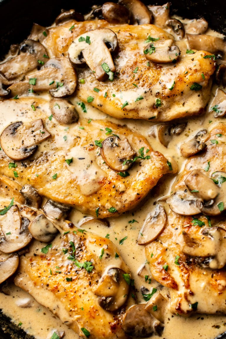 Creamy White Wine Mushroom Chicken • Salt & Lavender