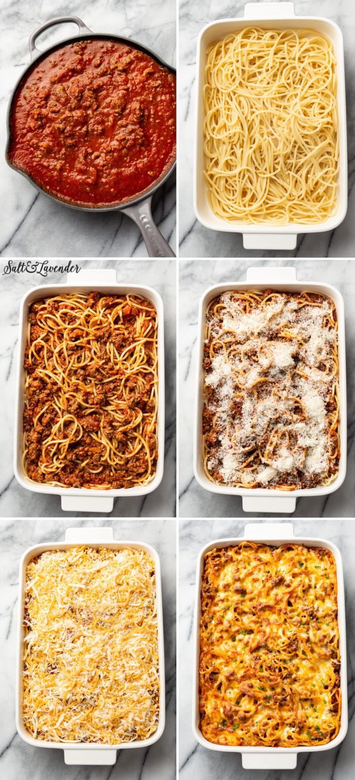 Easy Baked Spaghetti • Salt & Lavender