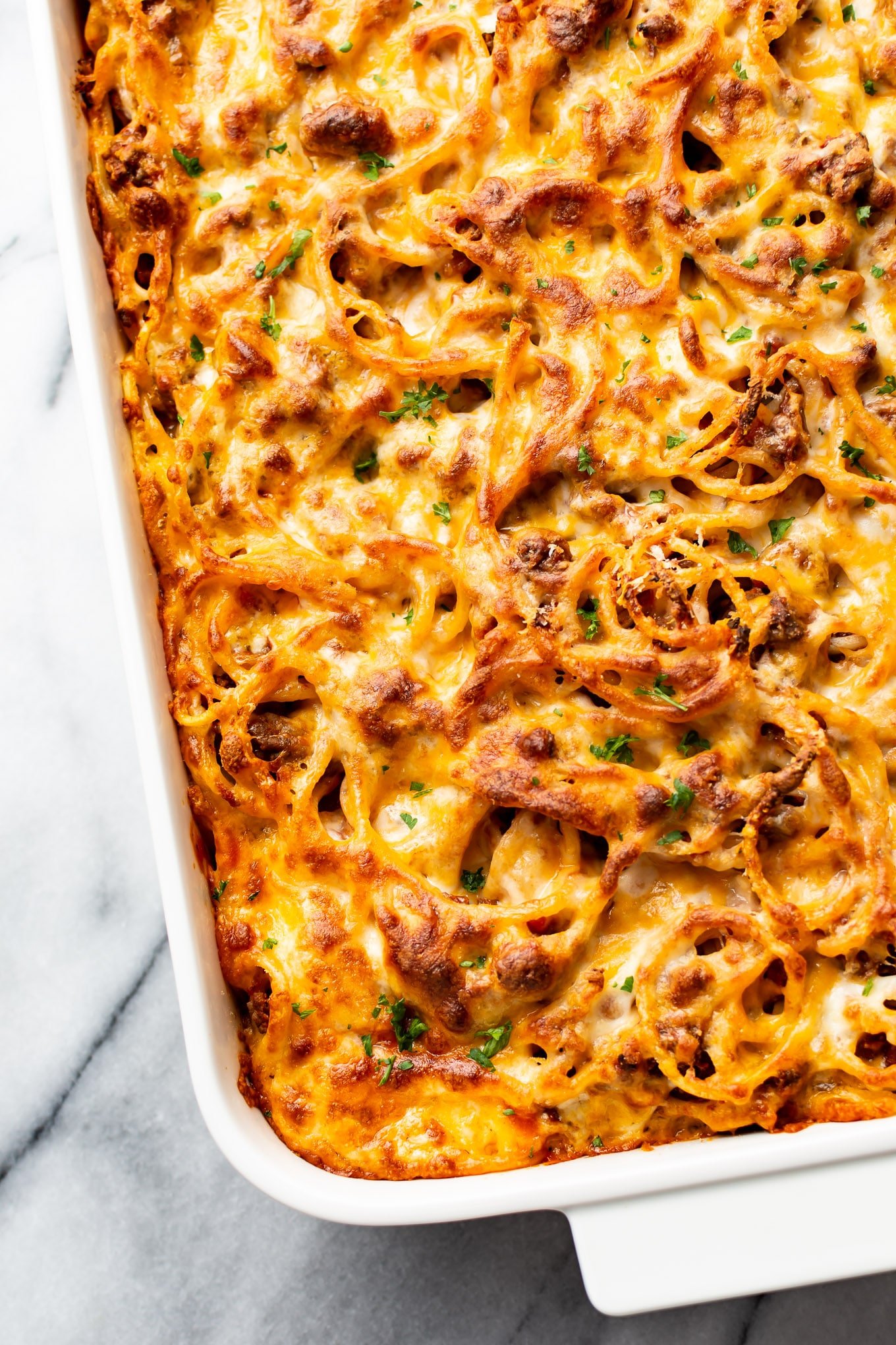 Easy Baked Spaghetti • Salt & Lavender