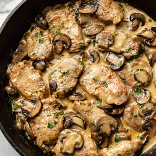 Recipe of the day: Pan fried pork fillet with creamy mushroom risotto