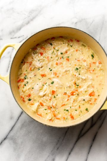 Creamy Chicken and Rice Soup • Salt & Lavender