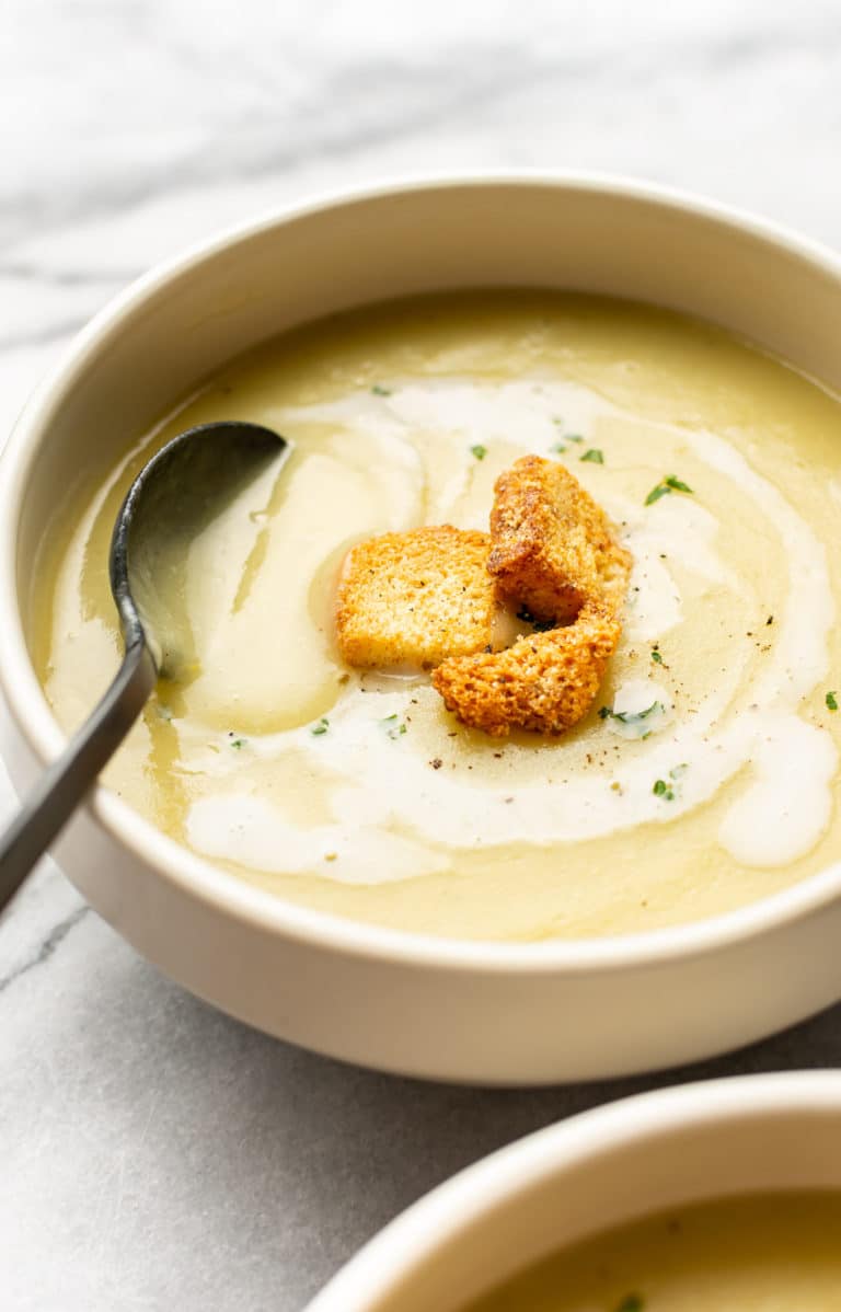 Simple Potato Leek Soup • Salt & Lavender