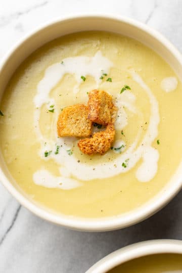 Simple Potato Leek Soup • Salt & Lavender