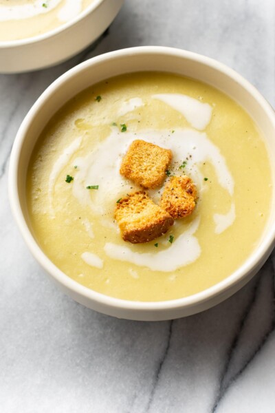 Simple Potato Leek Soup • Salt & Lavender