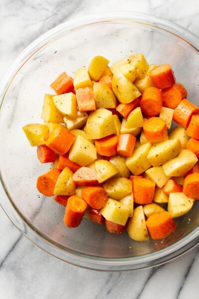 Easy Roasted Potatoes and Carrots • Salt & Lavender