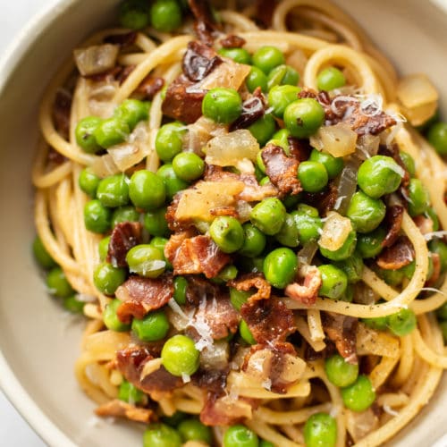 Ditalini Pasta with Bacon and Peas - The Recipe Rebel