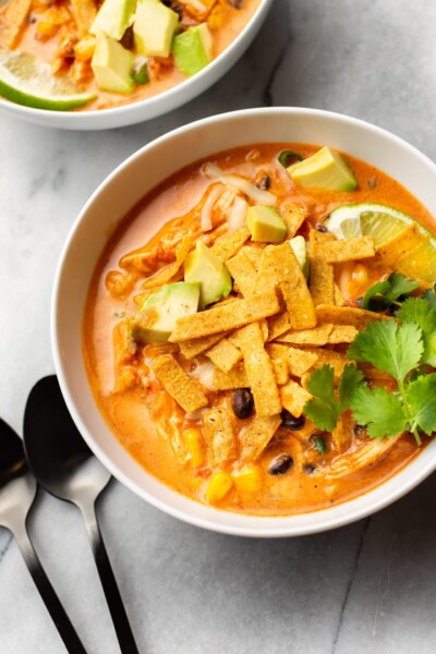 Creamy Chicken Tortilla Soup • Salt & Lavender