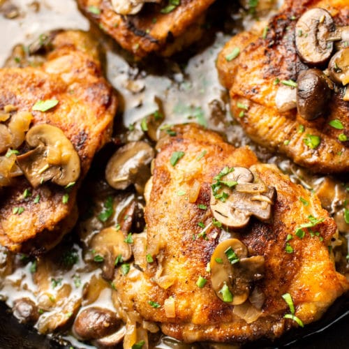 White Wine Mushroom Chicken Thighs • Salt & Lavender