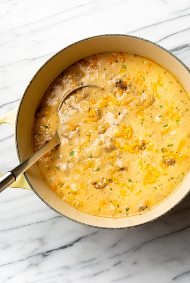 Cheesy Sausage Potato Soup • Salt & Lavender