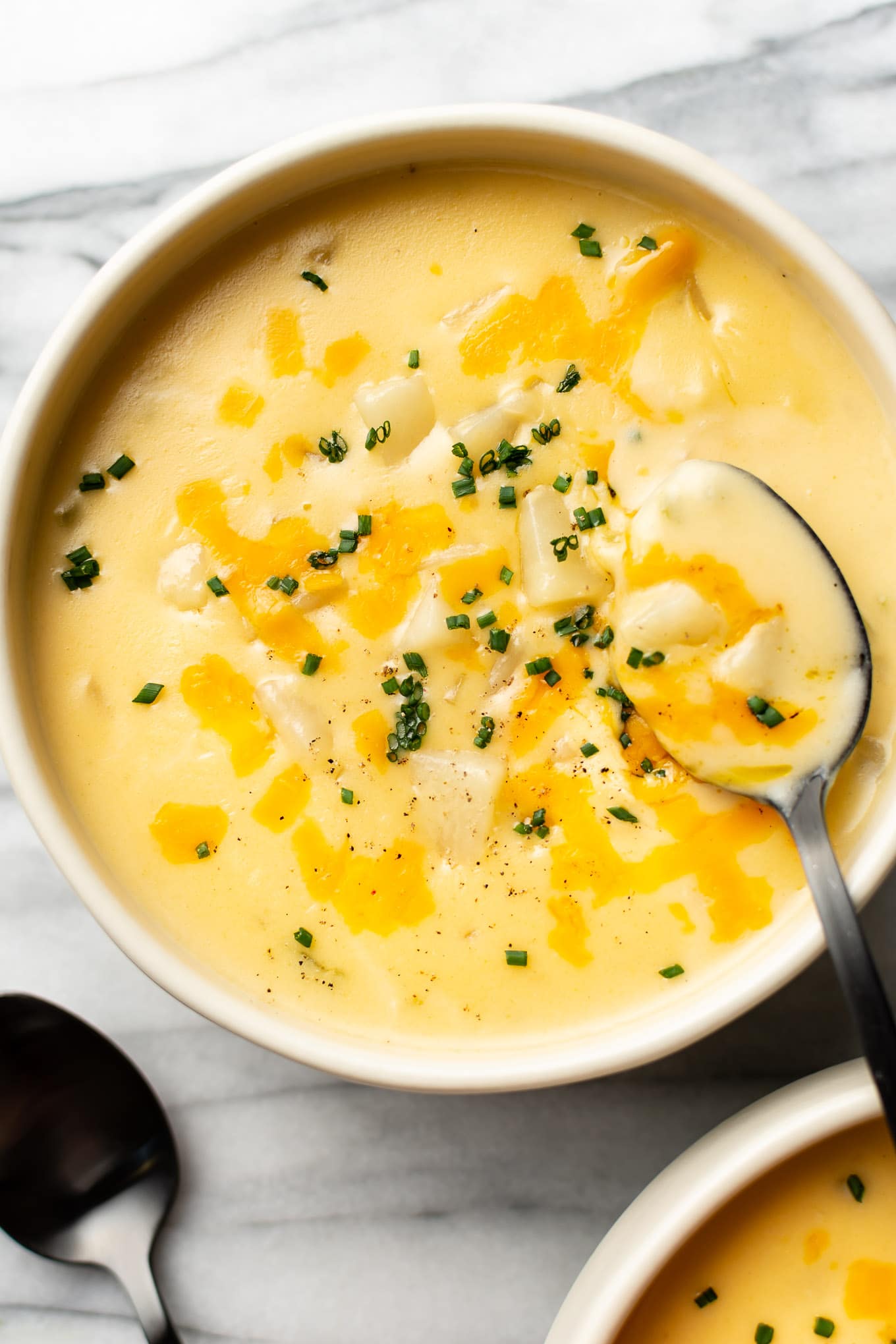 Cheesy Potato Soup • Salt & Lavender