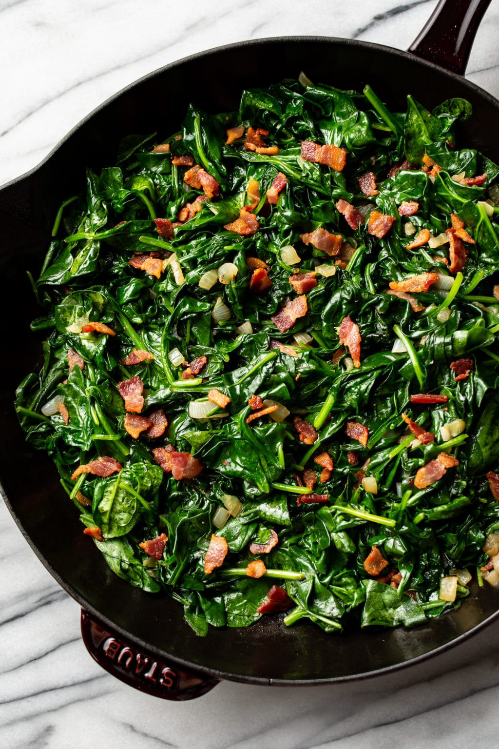 Sautéed Spinach with Bacon • Salt & Lavender