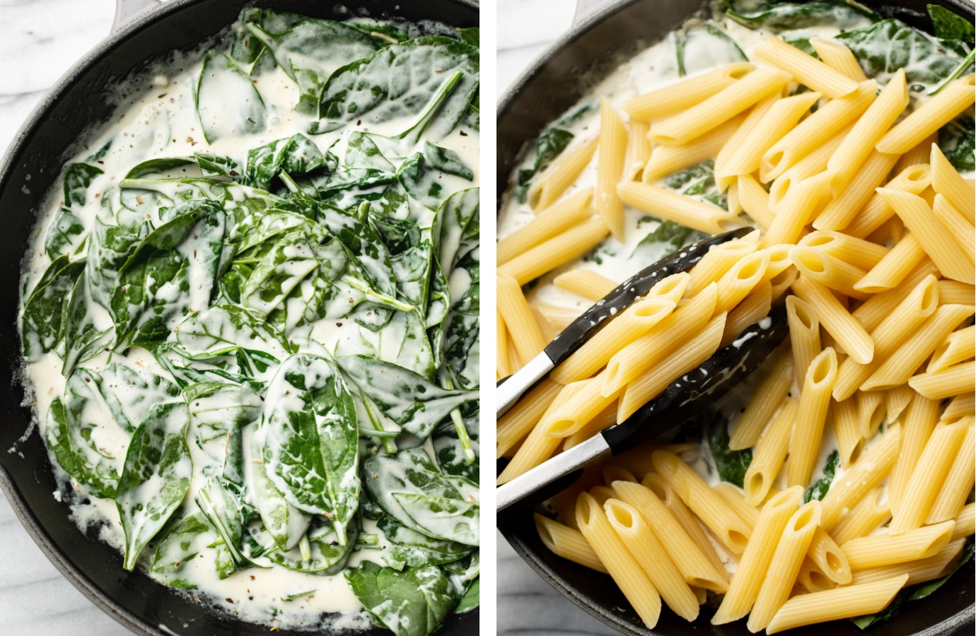 Creamy Spinach Pasta • Salt And Lavender 0116