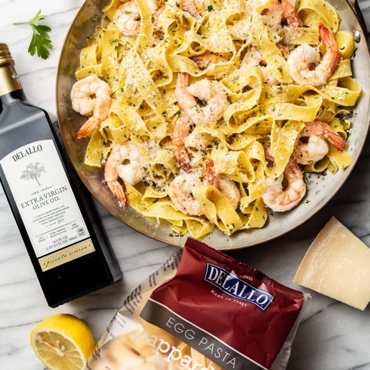 Pappardelle With Shrimp, Garlic, And Olive Oil • Salt & Lavender