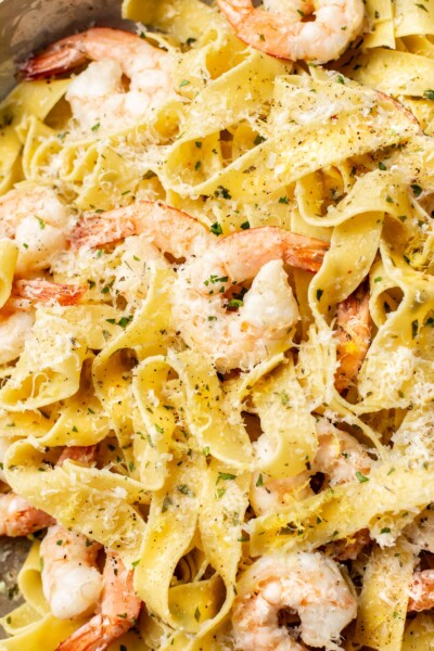 Pappardelle with Shrimp, Garlic, and Olive Oil • Salt & Lavender