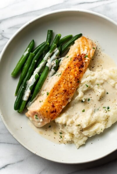 Creamy Garlic Salmon • Salt & Lavender