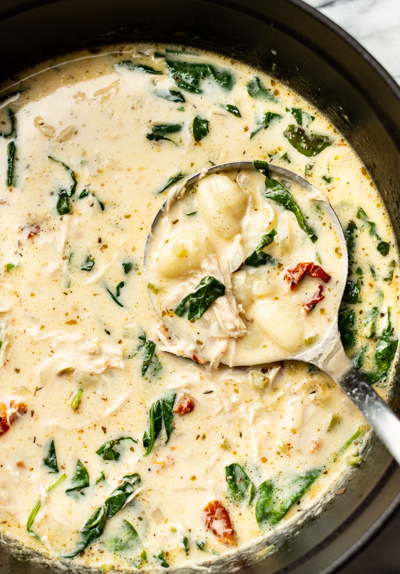 Creamy Tuscan Chicken Gnocchi Soup • Salt & Lavender