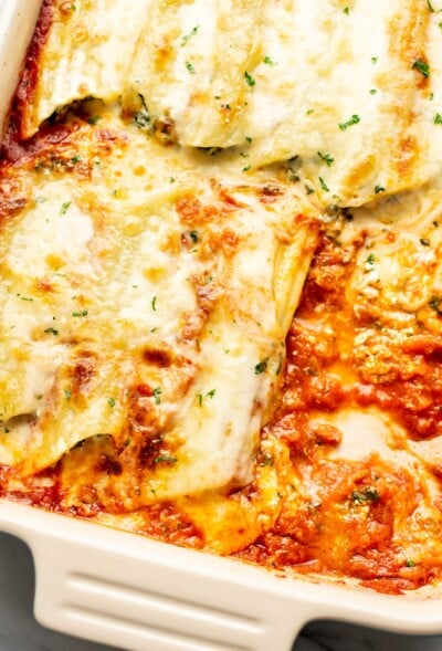 Cheesy Manicotti • Salt & Lavender