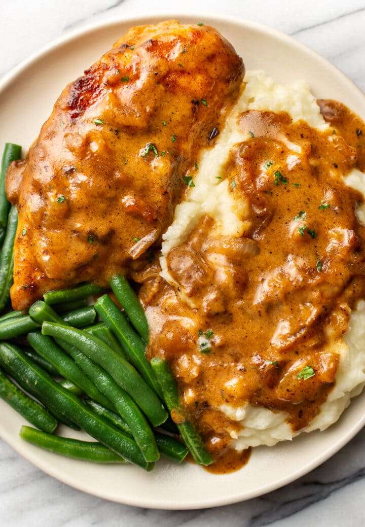 Smothered Chicken And Gravy - What's Mom Cookin