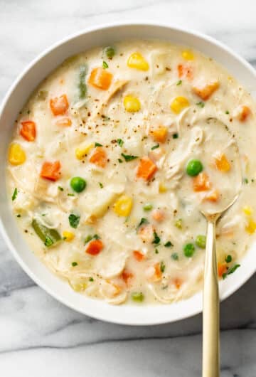 Chicken Pot Pie Soup • Salt & Lavender