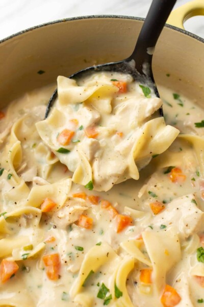 Easy Creamy Chicken Noodle Soup • Salt & Lavender