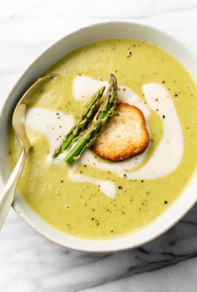 Easy Asparagus Soup • Salt & Lavender