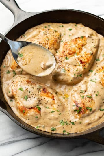 Cream of Mushroom Soup Chicken (Skillet Recipe) • Salt & Lavender